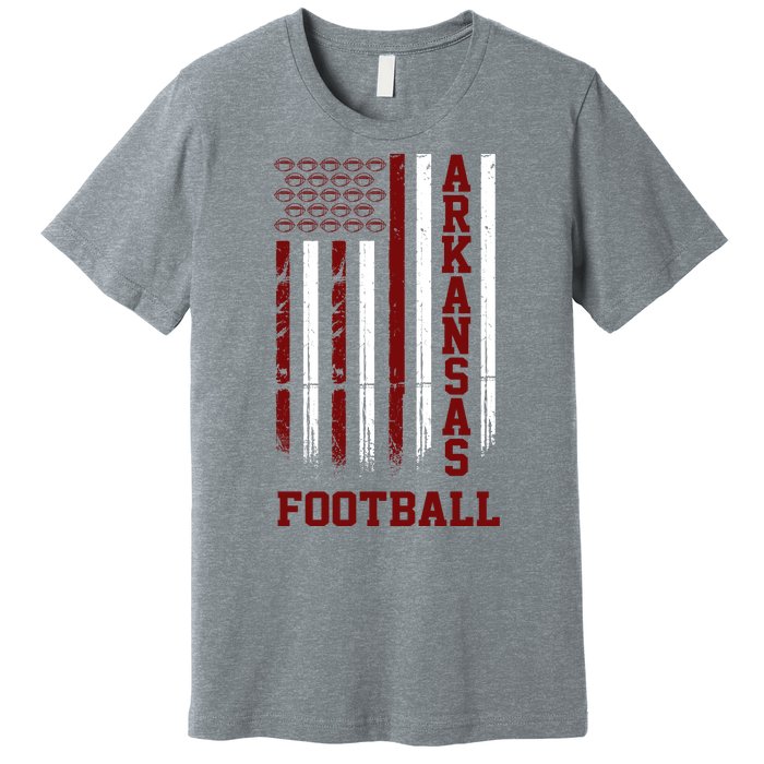 Arkansas Football Fan American Flag Premium T-Shirt