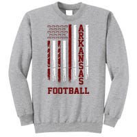 Arkansas Football Fan American Flag Tall Sweatshirt