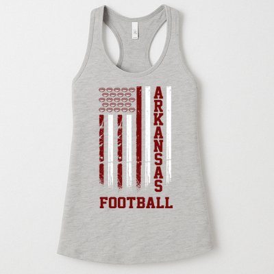 Arkansas Football Fan American Flag Womens Tank Top