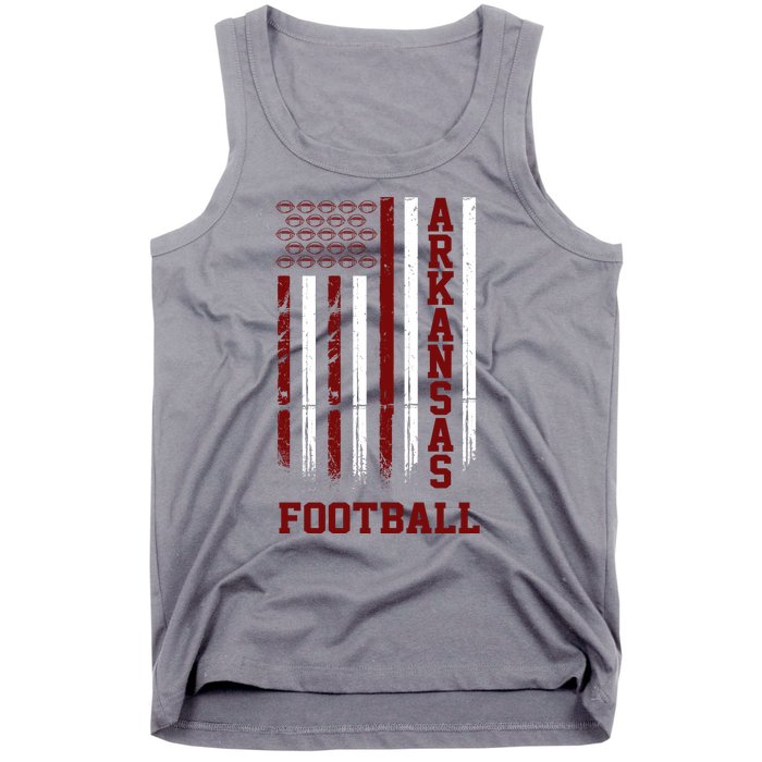 Arkansas Football Fan American Flag Tank Top