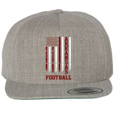 Arkansas Football Fan American Flag Wool Snapback Cap