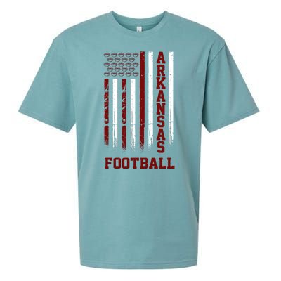 Arkansas Football Fan American Flag Sueded Cloud Jersey T-Shirt