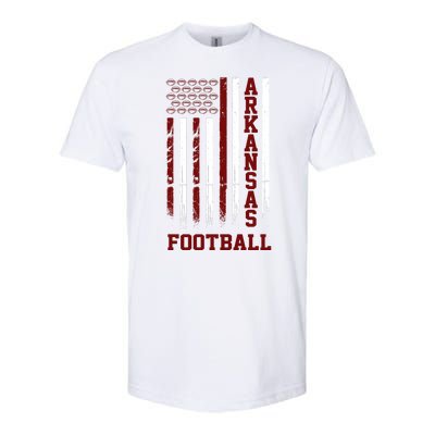 Arkansas Football Fan American Flag Softstyle® CVC T-Shirt