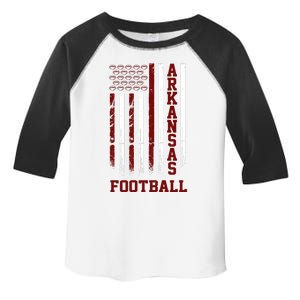 Arkansas Football Fan American Flag Toddler Fine Jersey T-Shirt