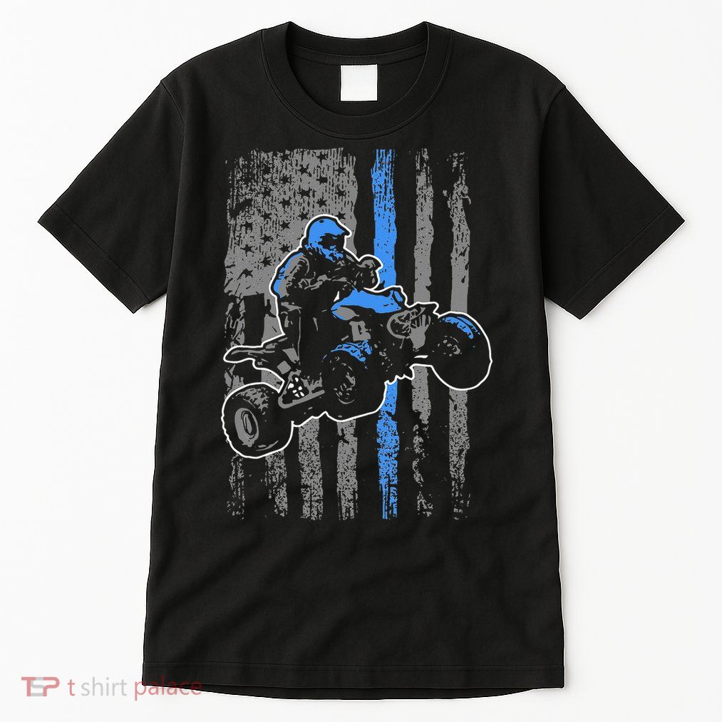 American Flag Four Wheeler Quad Men ATV Riding Gift Tall T-Shirt