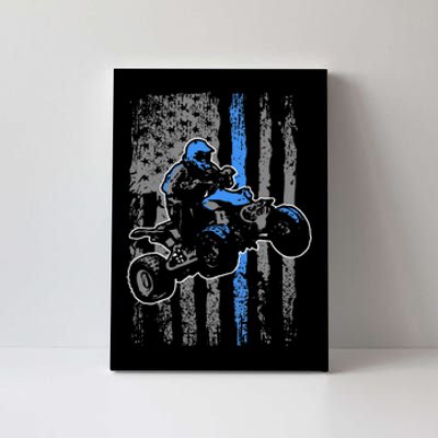 American Flag Four Wheeler Quad Men ATV Riding Gift Canvas