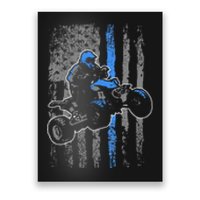 American Flag Four Wheeler Quad Men ATV Riding Gift Poster