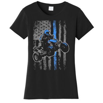 American Flag Four Wheeler Quad Men ATV Riding Gift Women's T-Shirt