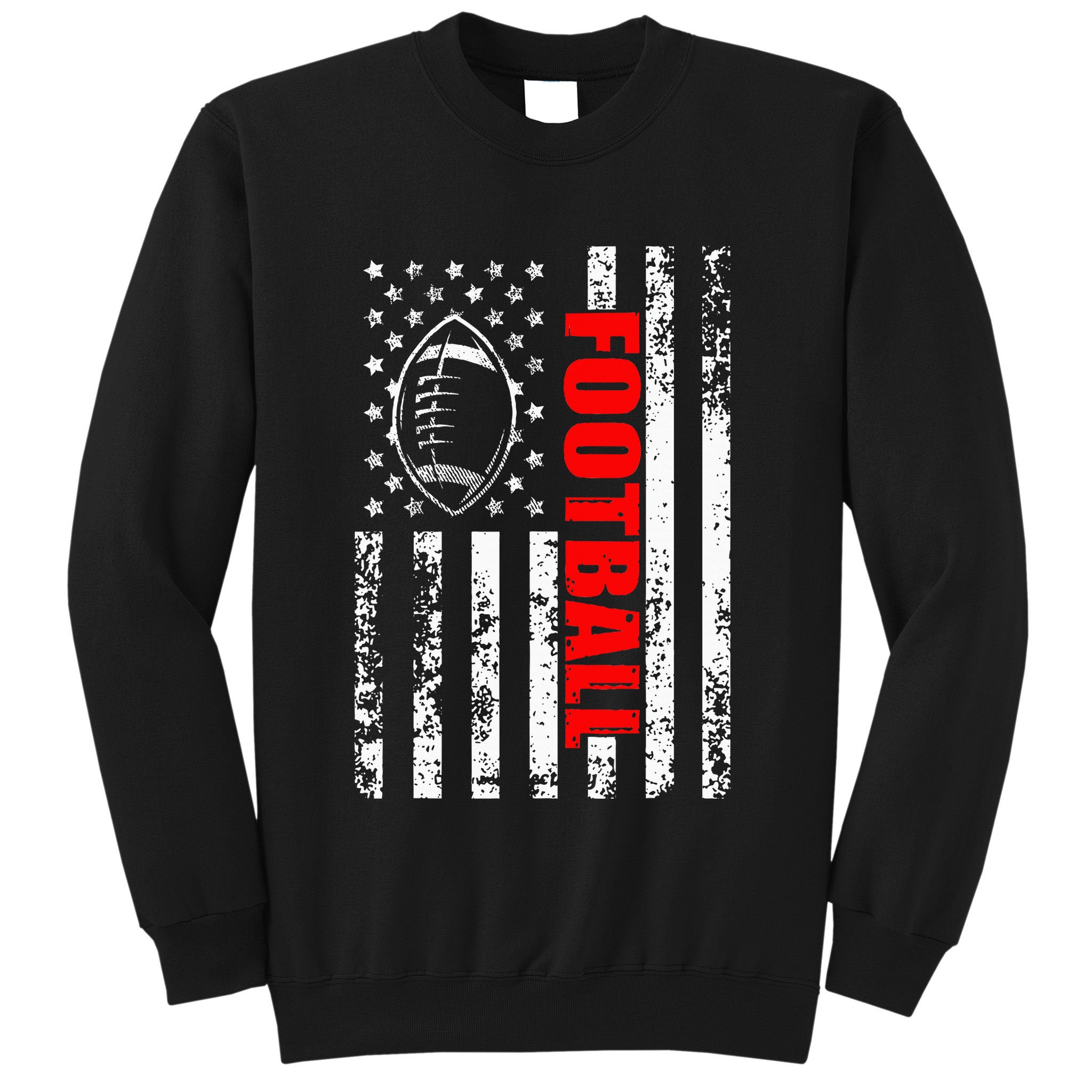 American Flag Football Patriotic Football Sweatshirt