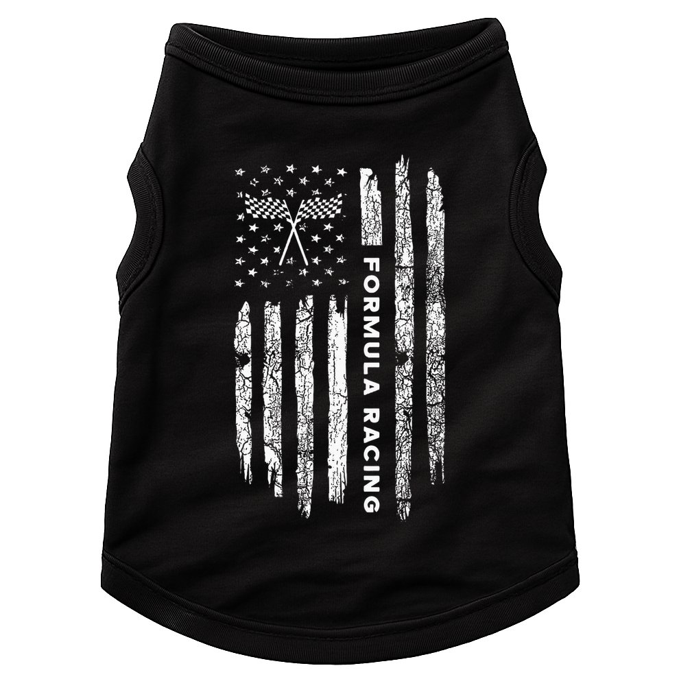 American Flag Formula Racing Doggie Tank