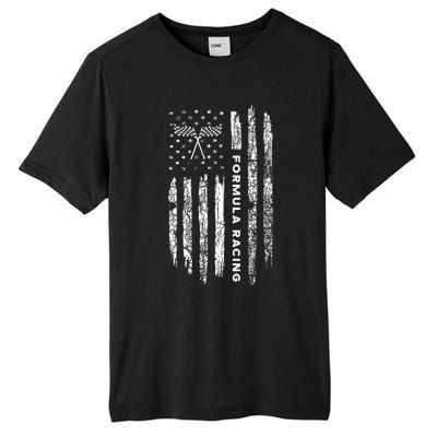 American Flag Formula Racing Tall Fusion ChromaSoft Performance T-Shirt