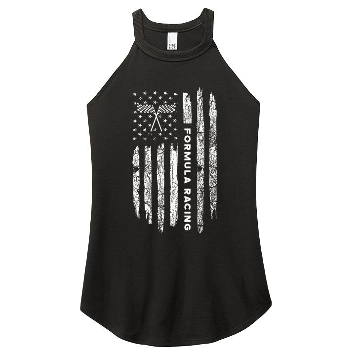 American Flag Formula Racing Women's Perfect Tri Rocker Tank
