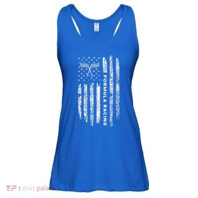 American Flag Formula Racing Ladies Essential Flowy Tank