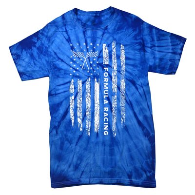 American Flag Formula Racing Tie-Dye T-Shirt