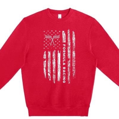 American Flag Formula Racing Premium Crewneck Sweatshirt