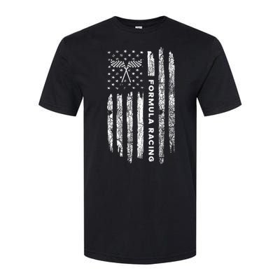 American Flag Formula Racing Softstyle CVC T-Shirt