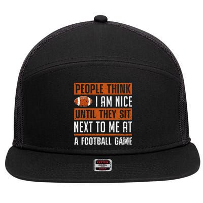 American Fantasy Football Slogan Graphic 7 Panel Mesh Trucker Snapback Hat