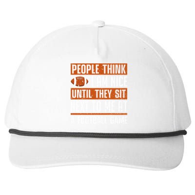 American Fantasy Football Slogan Graphic Snapback Five-Panel Rope Hat