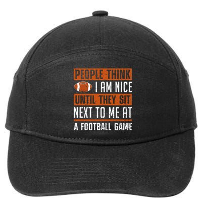 American Fantasy Football Slogan Graphic 7-Panel Snapback Hat