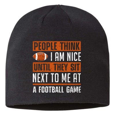 American Fantasy Football Slogan Graphic Sustainable Beanie