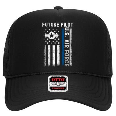 Air Force Future Pilot 4th Of July High Crown Mesh Back Trucker Hat