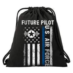 Air Force Future Pilot 4th Of July Drawstring Bag