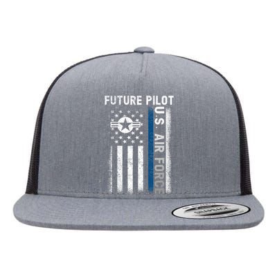 Air Force Future Pilot 4th Of July Flat Bill Trucker Hat