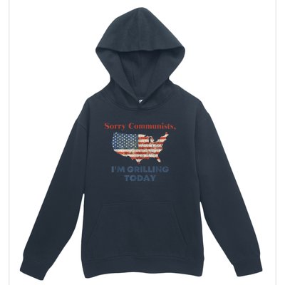 American Flag Funny Sorry Communists Im Grilling Today Gift Urban Pullover Hoodie