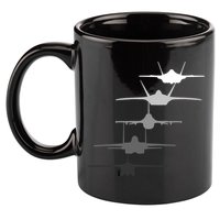 Air Force Fighter Jets F-4 F-111 F-15 F-16 F-22 F-35 11oz C Handle Ceramic Mug