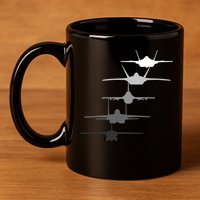 Air Force Fighter Jets F-4 F-111 F-15 F-16 F-22 F-35 11oz C Handle Ceramic Mug