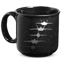 Air Force Fighter Jets F-4 F-111 F-15 F-16 F-22 F-35 15oz Campfire Ceramic Mug