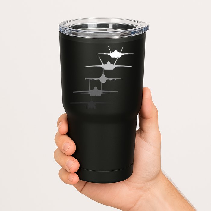 Air Force Fighter Jets F-4 F-111 F-15 F-16 F-22 F-35 Tumbler