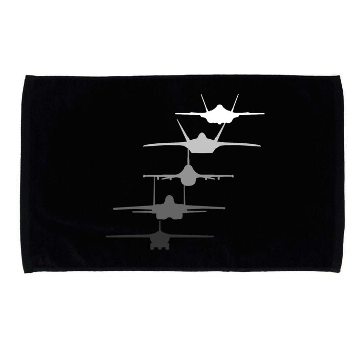 Air Force Fighter Jets F-4 F-111 F-15 F-16 F-22 F-35 Microfiber Hand Towel