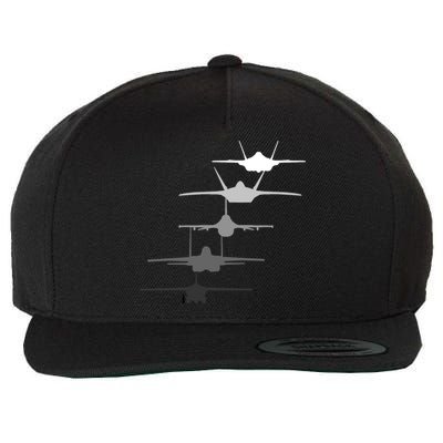 Air Force Fighter Jets F-4 F-111 F-15 F-16 F-22 F-35 Wool Snapback Cap