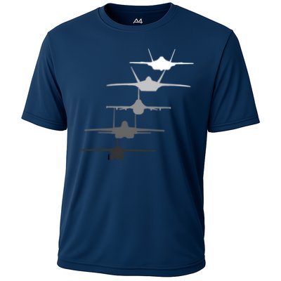Air Force Fighter Jets F-4 F-111 F-15 F-16 F-22 F-35 Performance Shirt