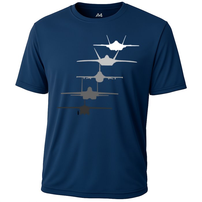 Air Force Fighter Jets F-4 F-111 F-15 F-16 F-22 F-35 Performance Shirt