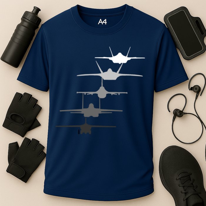 Air Force Fighter Jets F-4 F-111 F-15 F-16 F-22 F-35 Performance Shirt