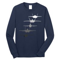 Air Force Fighter Jets F-4 F-111 F-15 F-16 F-22 F-35 Long Sleeve Shirt