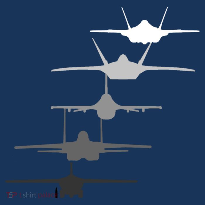 Air Force Fighter Jets F-4 F-111 F-15 F-16 F-22 F-35 Apron