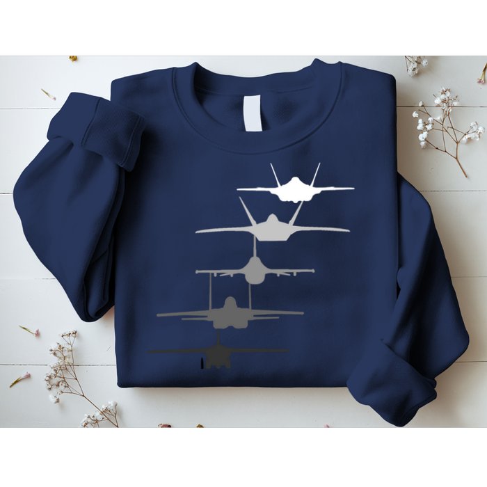 Air Force Fighter Jets F-4 F-111 F-15 F-16 F-22 F-35 Sweatshirt