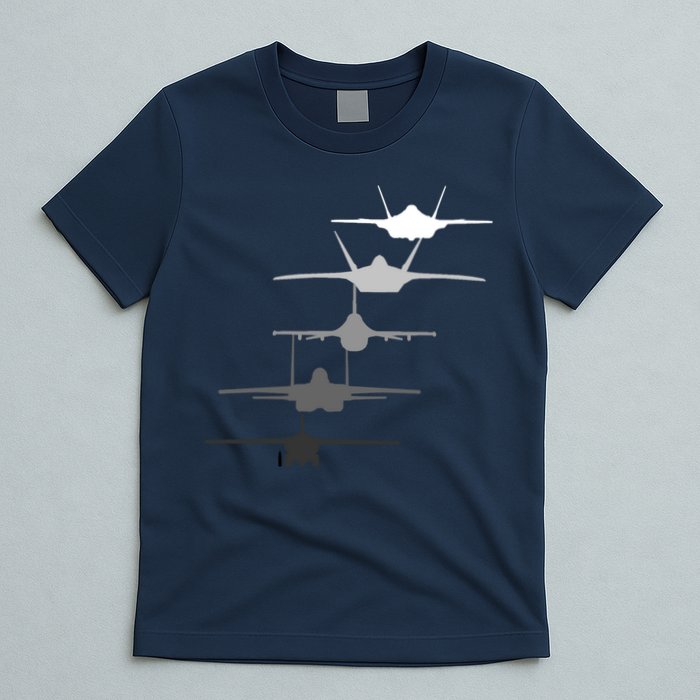 Air Force Fighter Jets F-4 F-111 F-15 F-16 F-22 F-35 T-Shirt