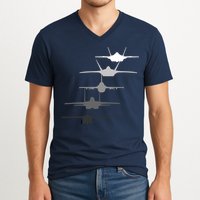 Air Force Fighter Jets F-4 F-111 F-15 F-16 F-22 F-35 V-Neck T-Shirt