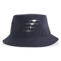 Air Force Fighter Jets F-4 F-111 F-15 F-16 F-22 F-35 Sustainable Bucket Hat