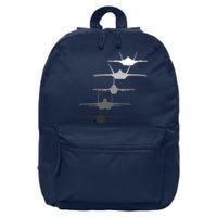 Air Force Fighter Jets F-4 F-111 F-15 F-16 F-22 F-35 16 in Basic Backpack