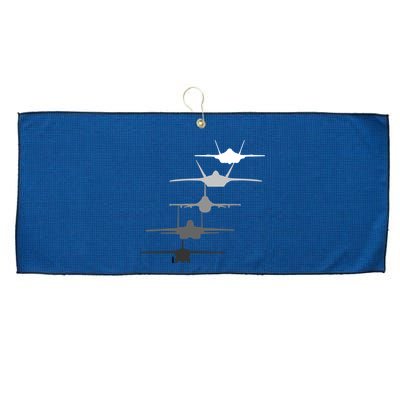 Air Force Fighter Jets F-4 F-111 F-15 F-16 F-22 F-35 Large Microfiber Waffle Golf Towel