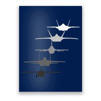 Air Force Fighter Jets F-4 F-111 F-15 F-16 F-22 F-35 Poster