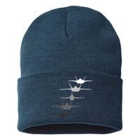 Air Force Fighter Jets F-4 F-111 F-15 F-16 F-22 F-35 Sustainable Knit Beanie