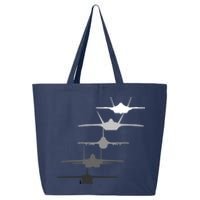 Air Force Fighter Jets F-4 F-111 F-15 F-16 F-22 F-35 25L Jumbo Tote