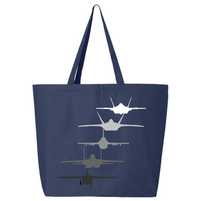 Air Force Fighter Jets F-4 F-111 F-15 F-16 F-22 F-35 25L Jumbo Tote