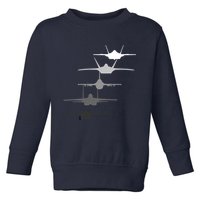 Air Force Fighter Jets F-4 F-111 F-15 F-16 F-22 F-35 Toddler Sweatshirt